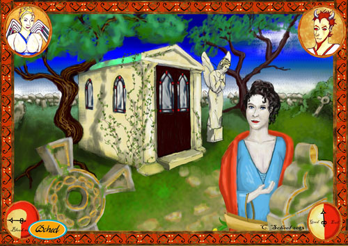 concept game art Charlotte Scheel chapel krypt crypt