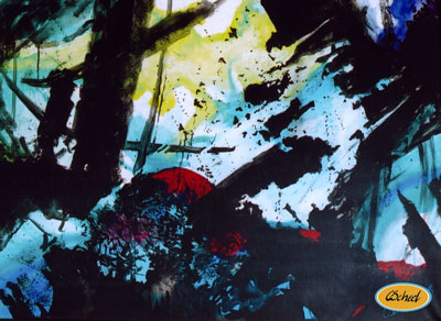 abstraktion abstract vand water hav ocean maleri painting charlotte scheel