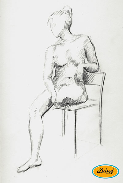 model croquis tegning model drawing