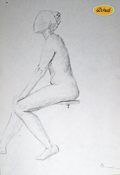 tegning kvinde ryg drawing woman back